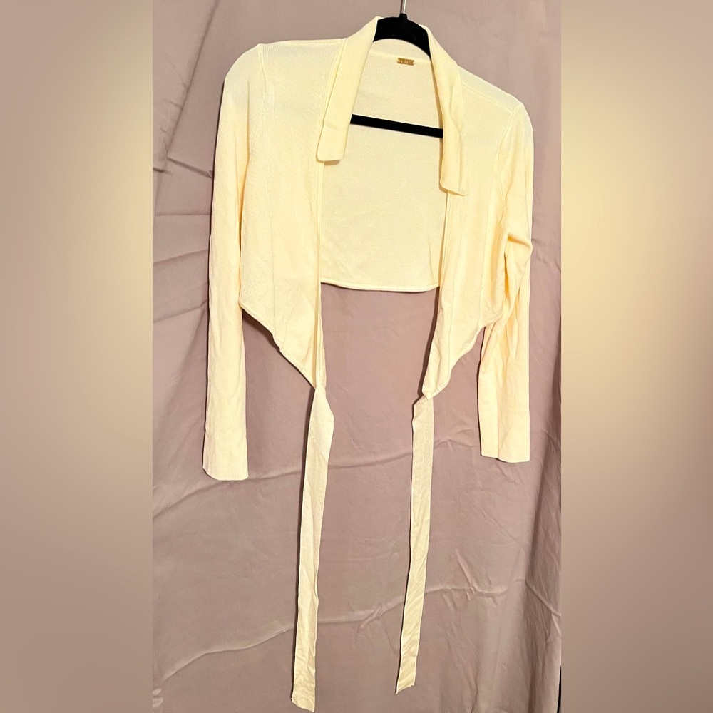 Cult Gaia Tory Knit Top in Off Cream.